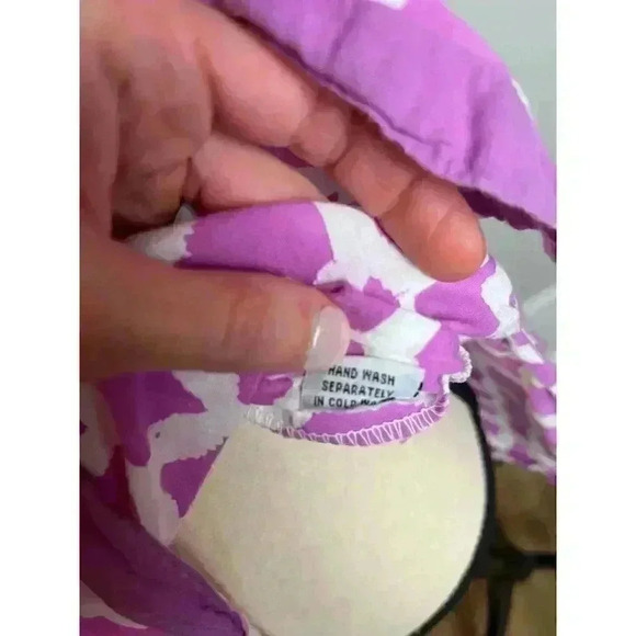 Roberta Roller Rabbit Pink Cotton Printed Popover Blouse Women's Size M - Picture 8 of 11